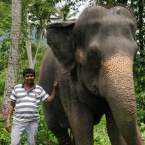 Project founder Amarasiri with Mali