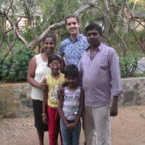 Myszka and Amarasiri with Amarasiri's family