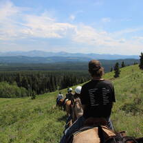 Horseback riding on the VISIONS Blackfeet program.