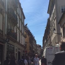 The group and I were strolling down the streets of a City in France.