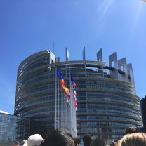 On that day we went to the EU Parliament in Strasbourg.