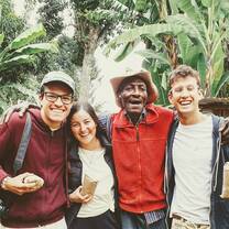 Visiting coffee plantations in Moshi