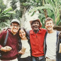 Visiting coffee plantations in Moshi