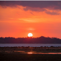 The deep reds and oranges of a Gili Air Sunset