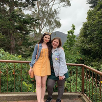 Myself and another student visiting Monsserrate