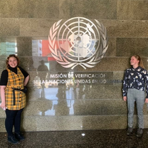 Myself and another student at the UN verification mission in Colombia 