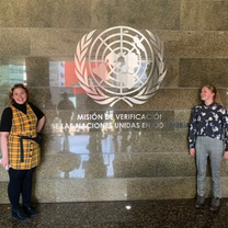 Myself and another student at the UN verification mission in Colombia 