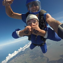 First time sky diving!! A feeling I will never forget. IT. WAS. AMAZING.