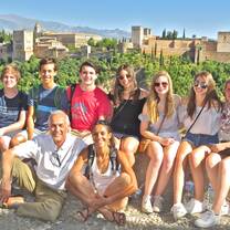Faculty-led group enjoying the view in Spain