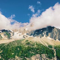 We took a train through the mountains in Chamonix to see this beautiful view. 