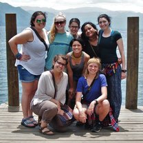 group picture by the lake 