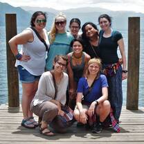 group picture by the lake 