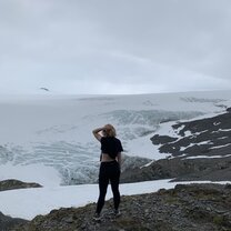 Glacier Overlooking the glacier after our hike