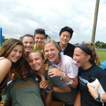 Painting and having fun in our home stay communities