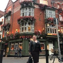 This was taken during the literary pub tour put on by the intern group! It was so fun!
