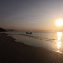 Sunset from Cananéia beach