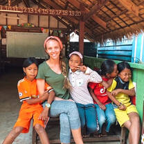 Volunteer with kids