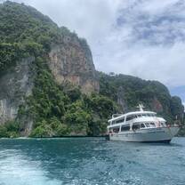 Phi Phi Island boat tour - leaving Monkey Beach