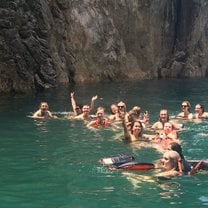 Swimming at Khao Sok National Park