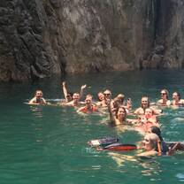 Swimming at Khao Sok National Park