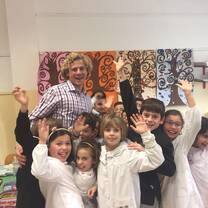 hekping out at a local school 