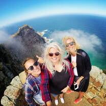 Interns on a trip to Cape Town's Table Mountain in South Africa