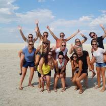 Volunteers in Etosha National Park.
