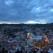 An evening view of the city of Guanajuato