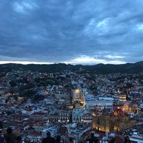 An evening view of the city of Guanajuato