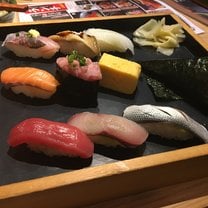 Sushi lunch in Tokyo during my internship