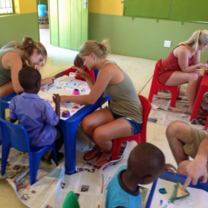 Interns at a special needs school in Namibia.