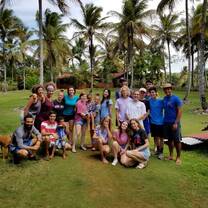 The group at one of the eco lodges with our hosts. 