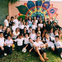 Kids from a nearby school in a village of Costa Rica