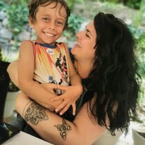 Myself and a student from a camp in Sanremo