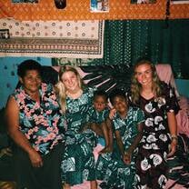Tatai Lugi (My grandma), Tatchi and Merelita (My Little Brother and Sister) and my Roomate Meriel