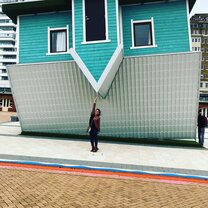 Upside down house in UK Intern visiting upside down house in UK