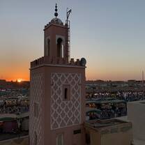 The view from our restaurant in Marrakech