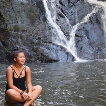 Waterfall One of our many excursions to see a waterfall deep in the forrest