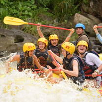 White water rafting with my new friends in Costa Rica!