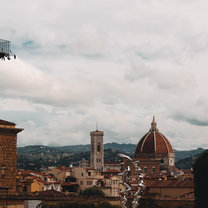 This is a view of the Duomo from the Boboli Gardens in Florence, Italy.