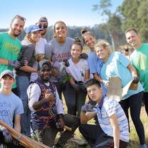 On Australia's national tree planting day, we went to an event where our group and other volunteers planted over 400 trees.