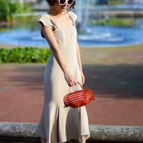 Summer intern modeling for her company
