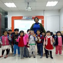 Class in session. Teaching my beginner class in Vietnam Hanoi.