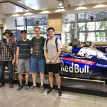 Interns at CRCC Asia Red bull f1 car in Tokyo