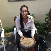 Ghanaian drumming lesson which projects abroad serves up for the volunteers one evening