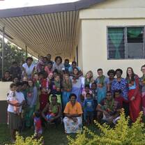 Our picture with the members of the village. Although it was a sad day, the memories we made shine bright. 