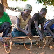Creating bee hives for their farming 