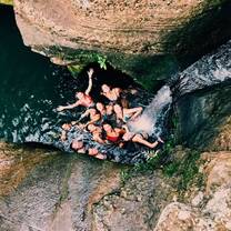 We hiked to this waterfall and the water was absolutely freezing but it was totally worth it. 
