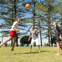 Students playing sport, Gold Coast