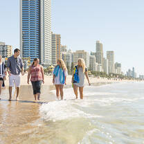 Students at Gold Coast beach